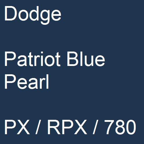 Dodge, Patriot Blue Pearl, PX / RPX / 780.